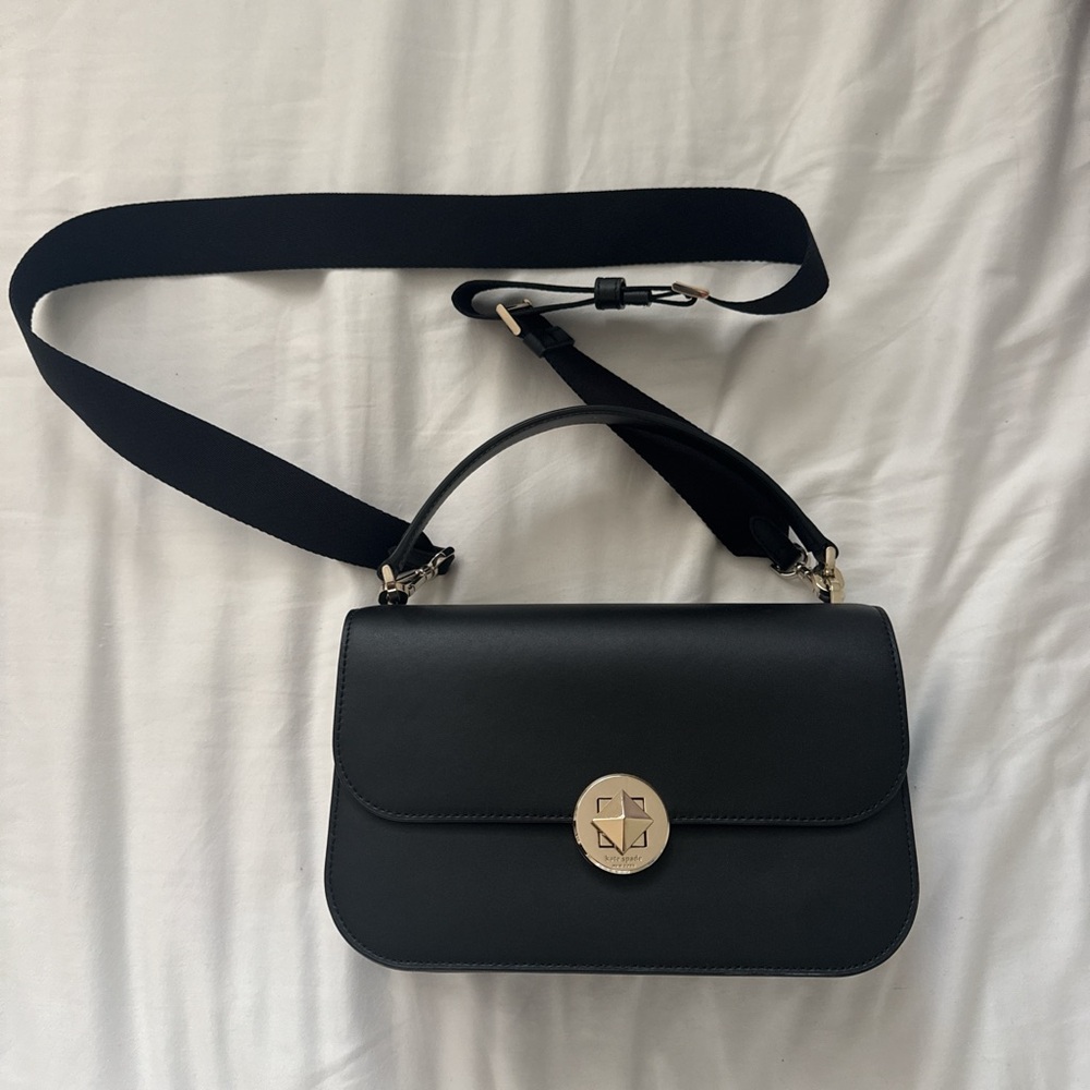 Black Leather Crossbody Bag